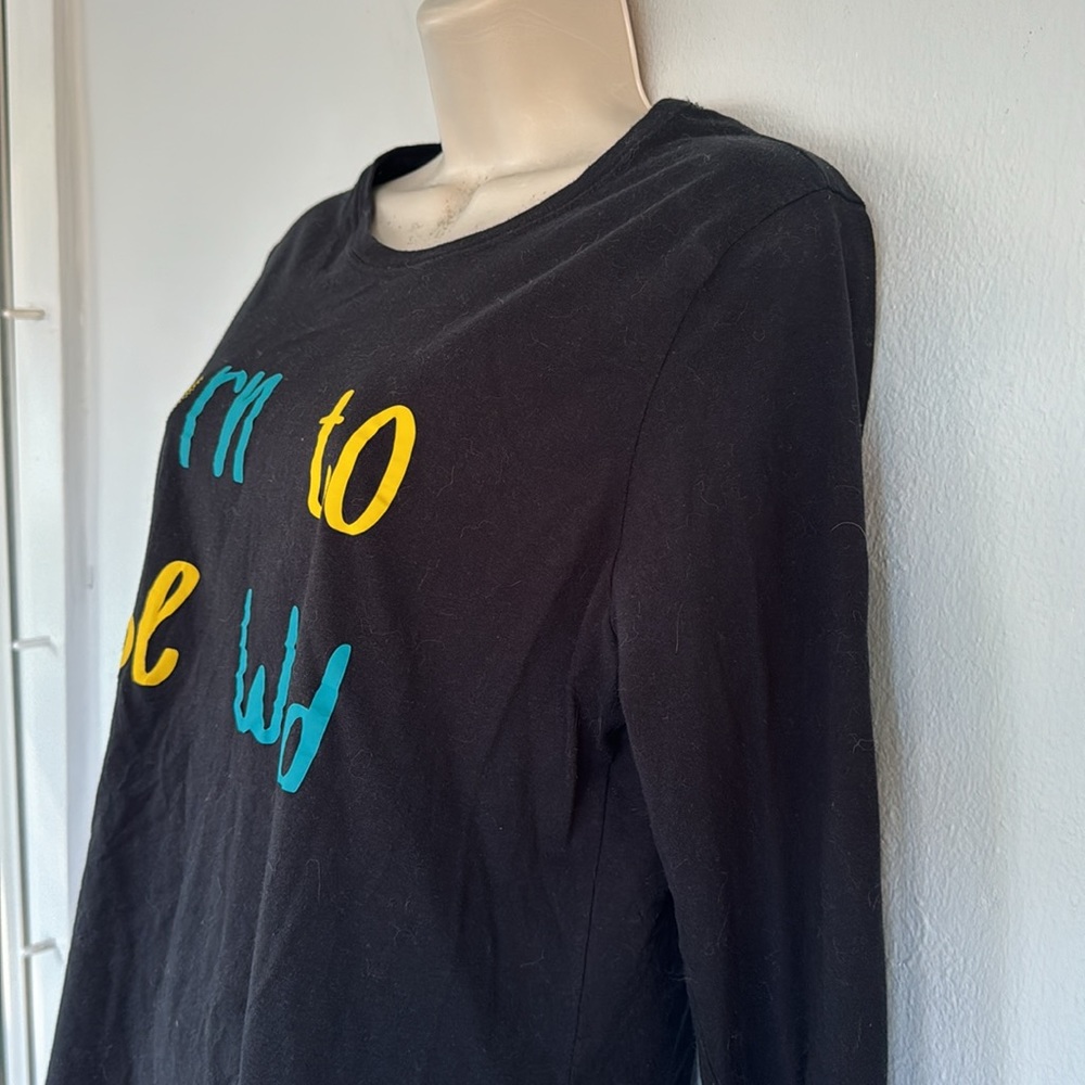 Hanes Corn to be Wild black cotton long sleeve funny tee size large - Picture 6 of 9
